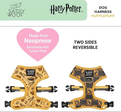Dog Collar Harry Potter™ Hufflepuff - L, Adjustable, Durable, Comfortable and Stylish Pet Accessories for Large Dogs - Officially Licensed in Kuwait