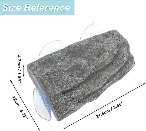 Turtle Basking Platform, Floating Turtle Docks with Suction Cups, Resin Floating Turtle Platform, Tortoise Climbing Platform for Decoration, Black Gray in Saudi Arabia