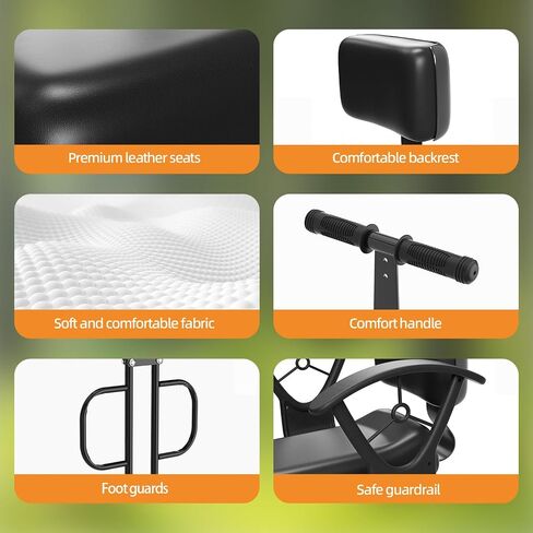 Rear Child Bike Seat, Adjustable Backrest Rear Bike Seat, Foldable and Rotatable Rear Mounted Child Bike Seat, New Comfortable Child Rear Seat, Suitable for Most Bicycle Rear Frames in Saudi Arabia