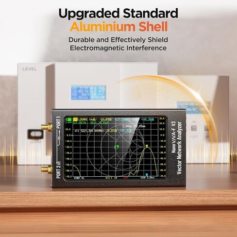 Elikliv Upgraded 4.3" NanoVNA-F V2 Vector Network Analyzer, 50KHz -3GHz Latest V0.4.0 HF VHF UHF Antenna Analyzer Ham Radio, 5000mAh VNA Analyzer Measuring S Parameters, SWR, Phase, Delay, Smith Chart in Kuwait