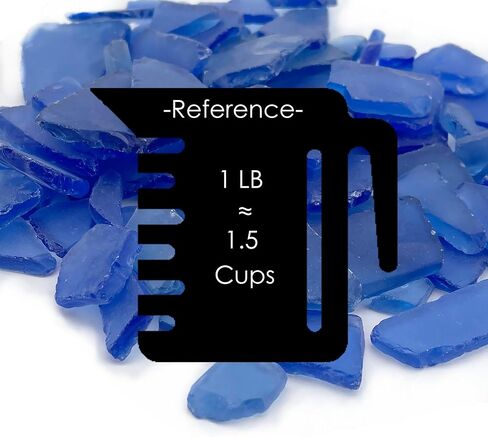 CYS EXCEL Sea Glass 16 Ounces Aqua Blue | Multiple Color Choices Crushed Glass Vase Filler | Aquarium Nautical Décor for Art Crafts Flat Frosted Dyed Color Stone in Saudi Arabia