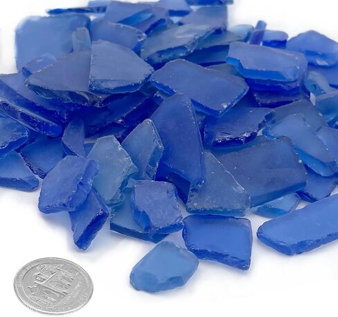 CYS EXCEL Sea Glass 16 Ounces Aqua Blue | Multiple Color Choices Crushed Glass Vase Filler | Aquarium Nautical Décor for Art Crafts Flat Frosted Dyed Color Stone in Saudi Arabia