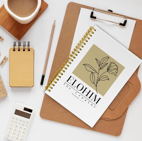 Christian Bible Journals for Women, Christian Notebook, Prayer Journal for Women, Bible Notebooks for Note Taking, Jehovah Jireh Boho Christian Spiral Notebook 5.5x8.3 with 164 Pages in Kuwait