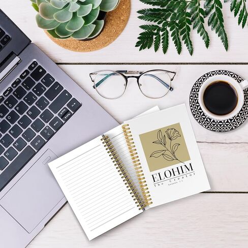 Christian Bible Journals for Women, Christian Notebook, Prayer Journal for Women, Bible Notebooks for Note Taking, Jehovah Jireh Boho Christian Spiral Notebook 5.5x8.3 with 164 Pages in Kuwait