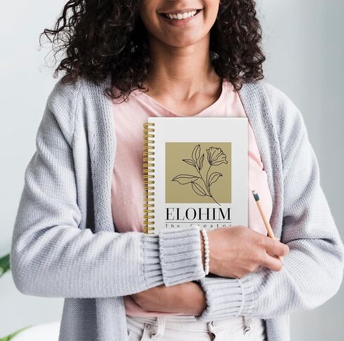 Christian Bible Journals for Women, Christian Notebook, Prayer Journal for Women, Bible Notebooks for Note Taking, Jehovah Jireh Boho Christian Spiral Notebook 5.5x8.3 with 164 Pages in Kuwait