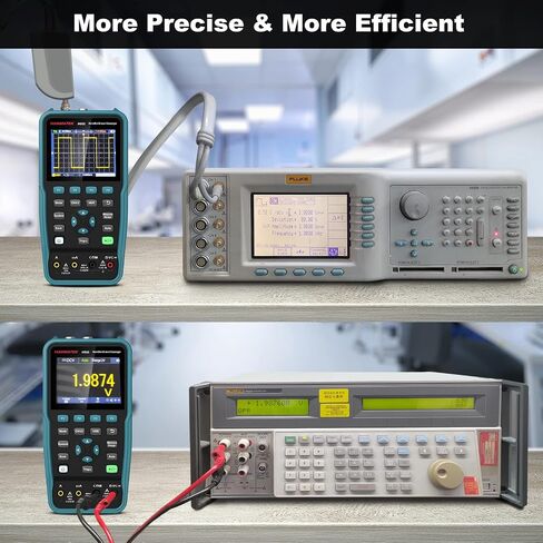 HANMATEK 3 in 1 Handheld Oscilloscope Multimeter,Waveform Generator HO51 with 3.5" TFT Oscilloscop, Auto-Calibration Function, Memory Function, Multi Tester in Kuwait
