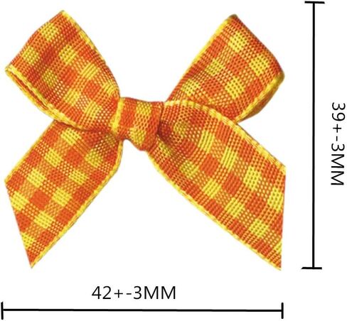 50pcs Mini Gingham Ribbon Bows Flower Flowers Ribbon Plaid Ribbon Bow Plaid Diy Craft للخياطة ، والسردة ، وحفل الزفاف ، والهدية (الوردي والأبيض) in Kuwait