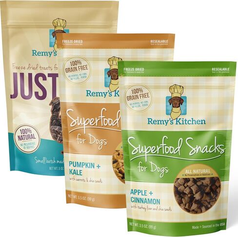 Apple Cinnamon Superfood Snacks for Dogs - Freeze Dried, Nutrient-Rich Dog Treats, 3.5 oz in Kuwait