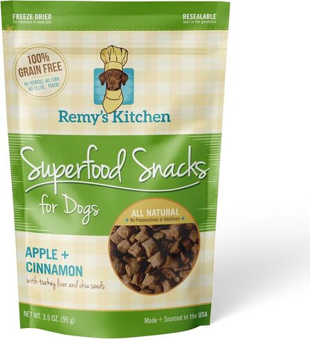 Apple Cinnamon Superfood Snacks for Dogs - Freeze Dried, Nutrient-Rich Dog Treats, 3.5 oz in Kuwait