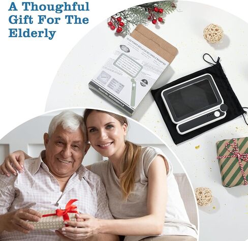 Moko مكبرة الزجاج للقراءة ، 4x قابلة لإعادة الشحن الكامل صفحة الكتب ، والزجاج المكبرة مع أوضاع 3 ، قابلة للطي القراءة مكونة من كبار السن الرؤى المنخفضة ، الأسود in Kuwait