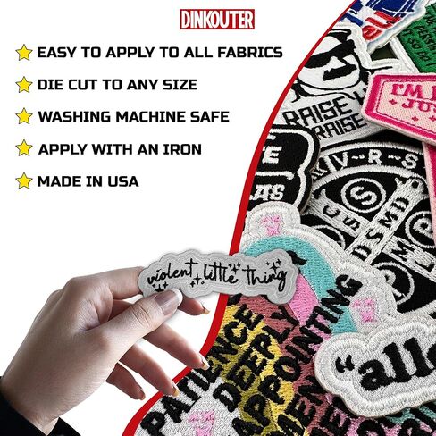 Fourth Wing Patch Violent Little Thing Bookish Book Lover Kindle Embroidered Patches Booktok Sew On/Iron On Embroidery Patch for Jackets, Backpack, Hat, Uniform DIY Patches for Her Him 3 Inches in Saudi Arabia