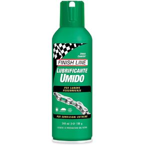 Finish Line WET Bicycle Chain Lube, 8-Ounce Aerosol Spray
