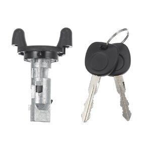 Motoforti Ignition Switch Lock Cylinder, for Chevrolet Silverado 1500 2500 1999-2004, Metal, with 2 Keys, Black Silver Tone, 1 Set