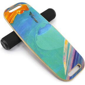 مدرب لوح التوازن فيفيتوري مع مقبض، لوح دوار مع سدادات قابلة للتعديل - 3 خيارات مختلفة للمسافات 4 و13 و22 بوصة، للهوكي وركوب الأمواج والتزلج على الجليد والتزلج والتزلج in Kuwait