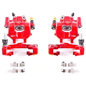 Power Stop Rear S2950 Pair of High-Temp Red Powder Coated Calipers
