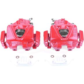 Power Stop Front S3360 Pair of High-Temp Red Powder Coated Calipers