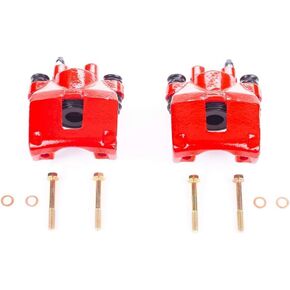 Power Stop Rear S4398 Pair of High-Temp Red Powder Coated Calipers