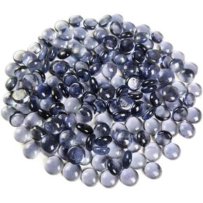 2 LB Amber Glass Gems Flat Marbles for Vase Fillers,Fall,Table Scatters,Floral Arrangement,Candle Holder Centerpieces,Aquarium Pebbls,Thanksgiving Decoration,Fire Pit Glass Beads,Crafts,180-200 PCS