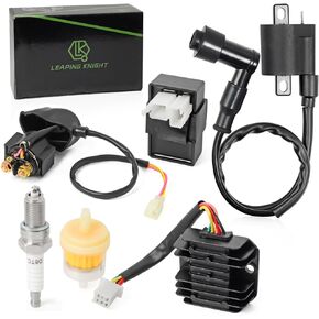 6 Pin CDI Ignition Coil Voltage Regulator Rectifier Solenoid Relay sparking plug Kit for 150cc 200cc 250cc Engine Chinese ATV 4 Wheeler Quad