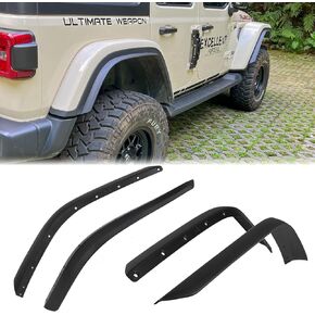 Z8 Fenders Front & Rear Fenders Compatible with 2007-2018 Jeep Wrangler JK JKU, Off-Road Wheel Fender Liner Set 4 Pcs