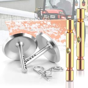 4 Pcs Snow Plow Skid Shoes Kit Compatible with Polaris Included 2 Pcs Heavy Duty Quick Release Skid Shoes for 2205071, 2208864 and 2 Pcs Snow Plow Shear Pin Replacement for 2205063
