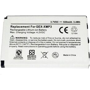 920mAh 990552 L01L40321 Battery Replacement Compatible with Pioneer GEX-XMP3, Sirius XM XMP3, XMP3i & XMP3H1 Portable Satellite Radio Receivers XM-6900-0004-00