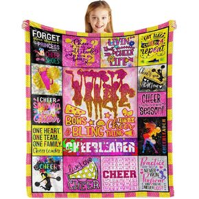 Cheerleader Gifts, Cheerleading Gifts for Team, Cheer Gifts for Cheerleaders, Cheerleading Gifts for Girls/Teens, Cheerleader Blanket 50"x60", Cheerleader Gift Ideas for Birthday Christmas