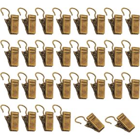 Small Heavy-Duty Hook Clip Set 80 Pack Silver Curtain Clips Metal Curtain Hangers Clips for Art Craft Photo Display Indoor Outdoor Decoration in Kuwait