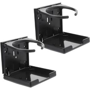 2pcs Folding Bracket Marine Cup Holder Car Cup Holder Foosball Bottle Holder Screw in Cup Foosball Bottle Rack Foosball Table Cup Holder Football Drink Holder Black Rv Abs Plastic