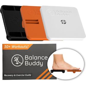 ألواح توازن الكاحل من Balance Buddy | لوح التوازن لإصابات الكاحل الملتوية، التمارين، العلاج، الحركة، التهاب اللفافة الأخمصية، مقوي، نقالة، مصحح الوضعية | 30+ كتاب تجريب متضمن in Kuwait