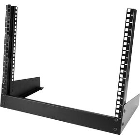 StarTech 8U 2-Post Desktop Open-Frame Server Rack, 19in, 110lb (RK8OD) | Compact free-standing rack for home or office, 16.1in high, Computer rack, M5 cage nuts and screws in Kuwait