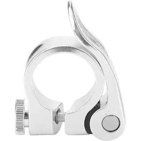 VGEBY Bicycle Seatpost Clamp, Aluminum Alloy Bike Quick Release Seat Post Clamp for 25.4mm Seat Post(Silver) Quick Release Seatpost Clamp Bmx Bike Clip For Seat