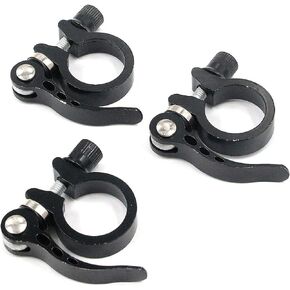T Tulead Seat Post Clamp 28.6mm Bike Seat Clamp Fixed Gear Bicycle Seat Clips Quick Release for 1-Inch Seat Tube Pack of 3