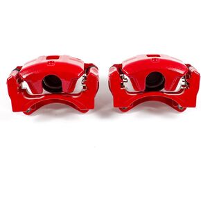 Power Stop Front S5032B Pair of High-Temp Red Powder Coated Calipers