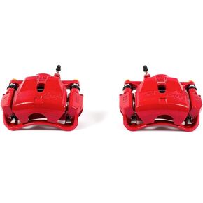 Power Stop Front S3196 Pair of High-Temp Red Powder Coated Calipers