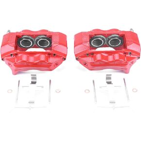 Power Stop Front S1830 Pair of High-Temp Red Powder Coated Calipers