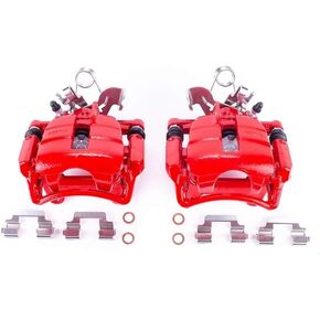 Power Stop Rear S3252 Pair of High-Temp Red Powder Coated Calipers