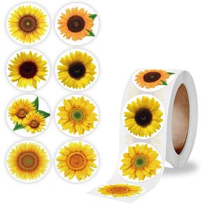 500pcs 1 Inch Lemon Stickers Roll for Envelope Seals 8 Different Design Sticker for Business Card Candy Cookie Bag Gift Party Favours Decorations