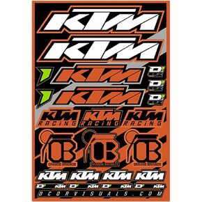 D'cor Visuals 40-30-100 KTM Decal Sheet, 1 Pack