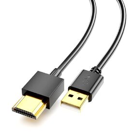 USB to HDMI Cord Cable, (1M / 3.3FT) USB 2.0 Male to HDMI Male Charger Cable Adapter,Used to Charge Devices Such as Hard Drives with HDMI Ports from The USB Port