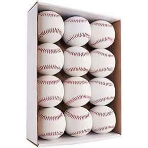 Baseball Official Size Practice Training Baseballs 12 Ball Pack Blank Baseball Sports Youth/Kids for League Play, Pitching, Batting, Fielding, Autograph, Gifts(One Dozen)