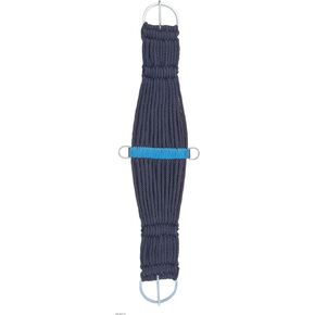 Horse Western 25 Strand Double Weave Mohair Roper Girth- Breathable Saddle Girth with Stainless Steel Buckles