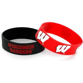 aminco NCAA unisex-adult Silicone Wide Bracelet, 2-Pack