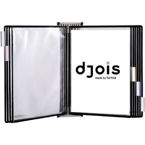 Tarifold® Wall Mounted Reference and Display System, 10 Letter-Size Pockets, Double-Sided Viewing, Black-Framed (W271)
