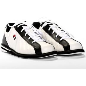 Men's Kicks Unisex Bowling Shoes-Black/White 6 US