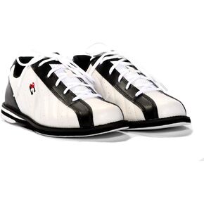 Men's Kicks Unisex Bowling Shoes-Black/White 6 US