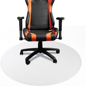 DESKU - Circle Gaming Chair Mat, Computer and Office Chair Mat for Hard Floors, Black, 46 Inches