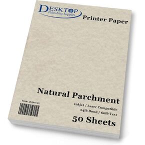 ورق زبدة طبيعي - 50 ورقة - العلامة التجارية Desktop Publishing Supplies, Inc.™