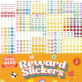 Upgrade 6600 Small Stickers for Teacher Supplies - Premium Mini Reward Stickers for Kids Classroom, Incentive Stickers for Student, Stickers Bulk Reward Stickers Mega Variety Pack