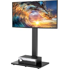 حامل / قاعدة تلفزيون أرضية عالمية من PERLESMITH مع حامل دوار لمعظم أجهزة تلفزيون LCD LED مقاس 37-70 بوصة - ارتفاع قابل للتعديل، إدارة الكابلات وتوفير المساحة، VESA 600x400 مم، مثالي للزاوية وغرفة النوم PSFS01 in Kuwait